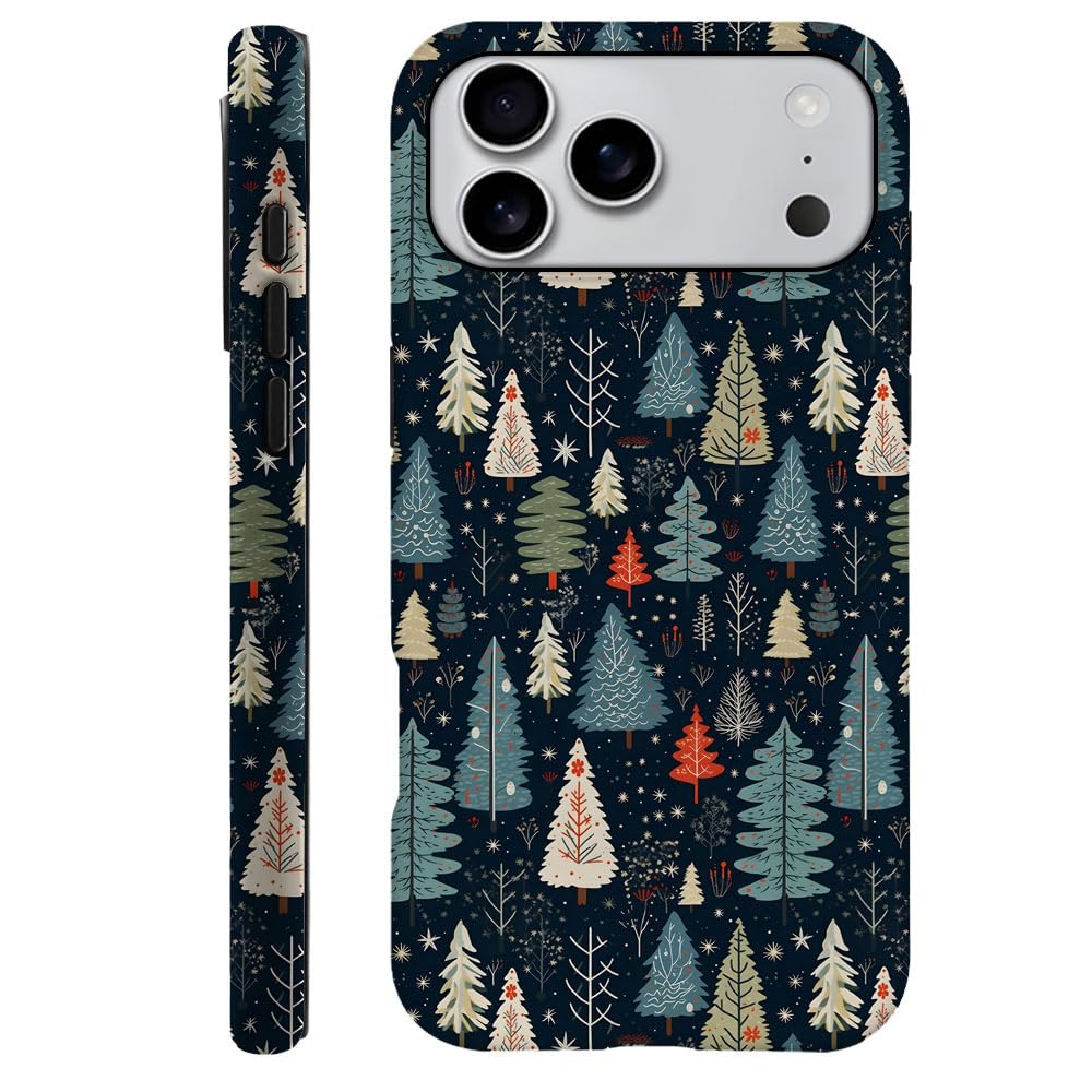Compatible with iPhone 15 Pro,Durable & Shockproof Phone Case Cover Design - Christmas Retro Doodle