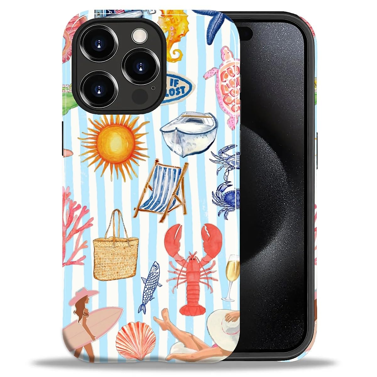 DAIZAG Case for iPhone 13 iPhone 14, Christmas Coffee Snowflake Cane Full-Body Design Hybrid Dual Protection Soft TPU + Hard PC, Shockproof Scratch-Resistant Protective Cover Phone Case for Men Women
