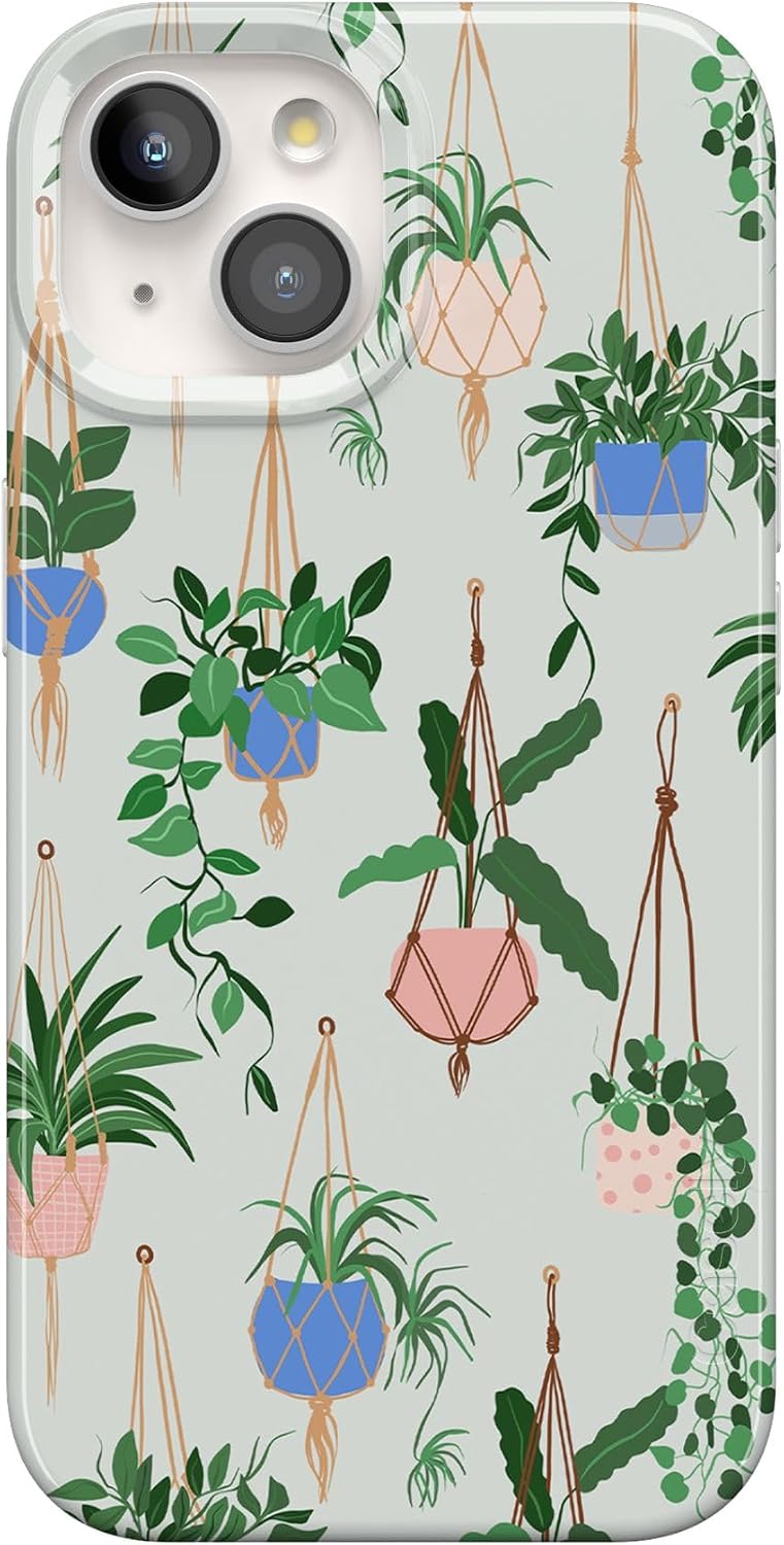 Casely iPhone 15 Case | Hanging Around | Potted Plants Floral | Compatible with MagSafe | Classic Ultra Thin Design