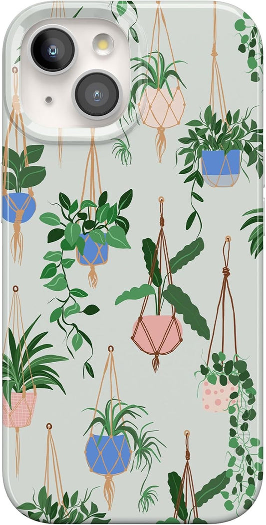 Casely iPhone 15 Case | Hanging Around | Potted Plants Floral | Compatible with MagSafe | Classic Ultra Thin Design