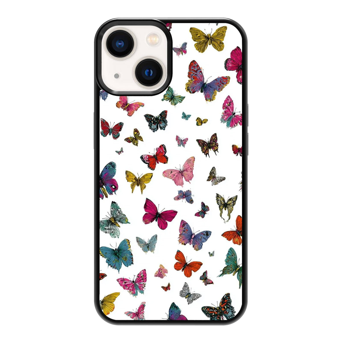 Elegant Forest Green Botanical Leaf and Plant Illustration Phone Case, Shockproof Protective Cover for iPhone 11 12 13 14 15 16 17 Pro Max Plus Mini XR 7 8 SE