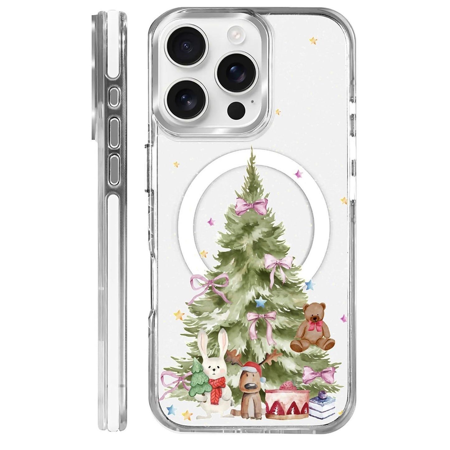 for iPhone 15 Case,Compatible with MagSafe,The Transparent TPU Silicone Protects The Phone Case from Drops, Slips and Fingerprints.Blue Ocean Whale Shark Octopus Turtle Collage