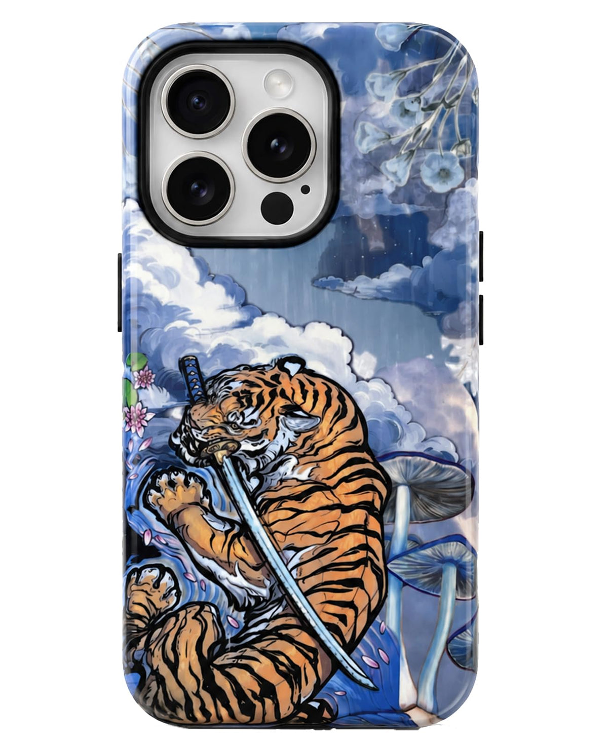 for iPhone 17 Pro Case Cute Retro Chinese-Style Tiger Phone Case Made of Hard PC Material, It Provides Full Protection with A Glossy Finish for Women (Green, iPhone 17 Pro)