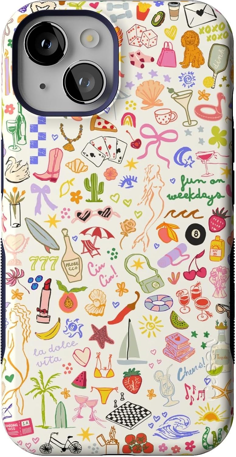 Casely iPhone 14 Case | Hanging Around | Potted Plants Floral | Bold Protective Design | Compatible with MagSafe