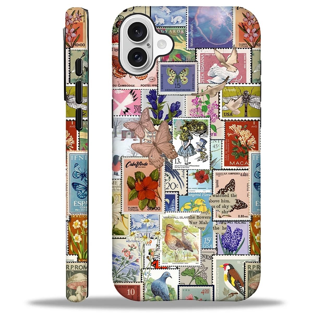 Case for iPhone 16 Pro Max,Aesthetic Frog Pond Splice Exquisitely Pattern Double Protective Phone Cover Cases Soft Silicone for iPhone 16 Pro Max