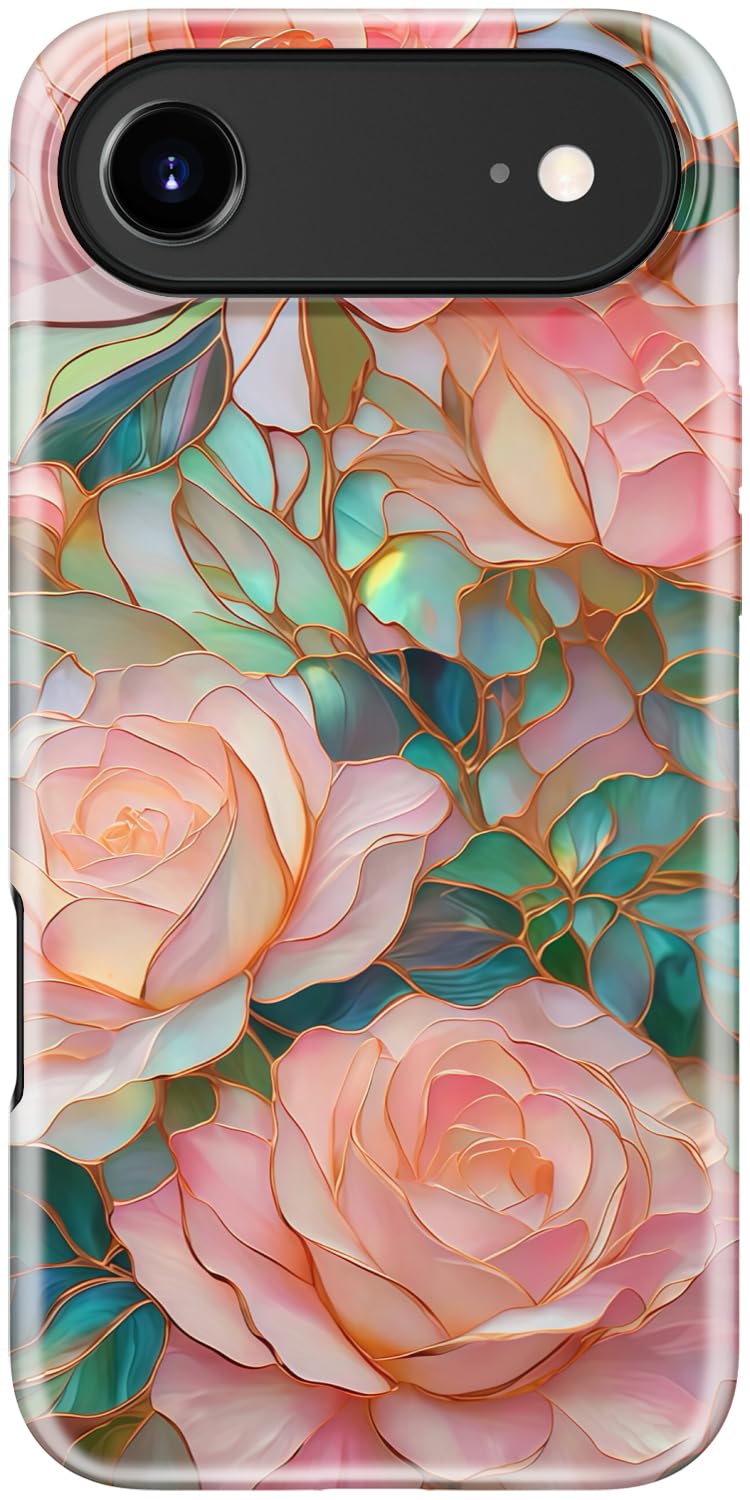 DEENAKIN for iPhone 14/iPhone 13 Case,Cute Floral,Trendy Preppy Y2K Designs | Compatible with Magsafe, Dual-Layer Hard Shell + Silicone, Slim Fit Phone Cover with Flower for Women Girls