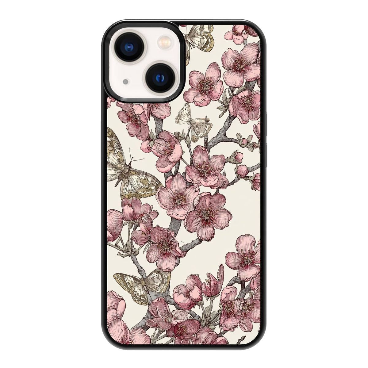 Nature Stained Glass Green Forest Tree Sunlight Phone Case, Shockproof Protective Cover for iPhone 11 12 13 14 15 16 17 Pro Max Plus Mini XR 7 8 SE