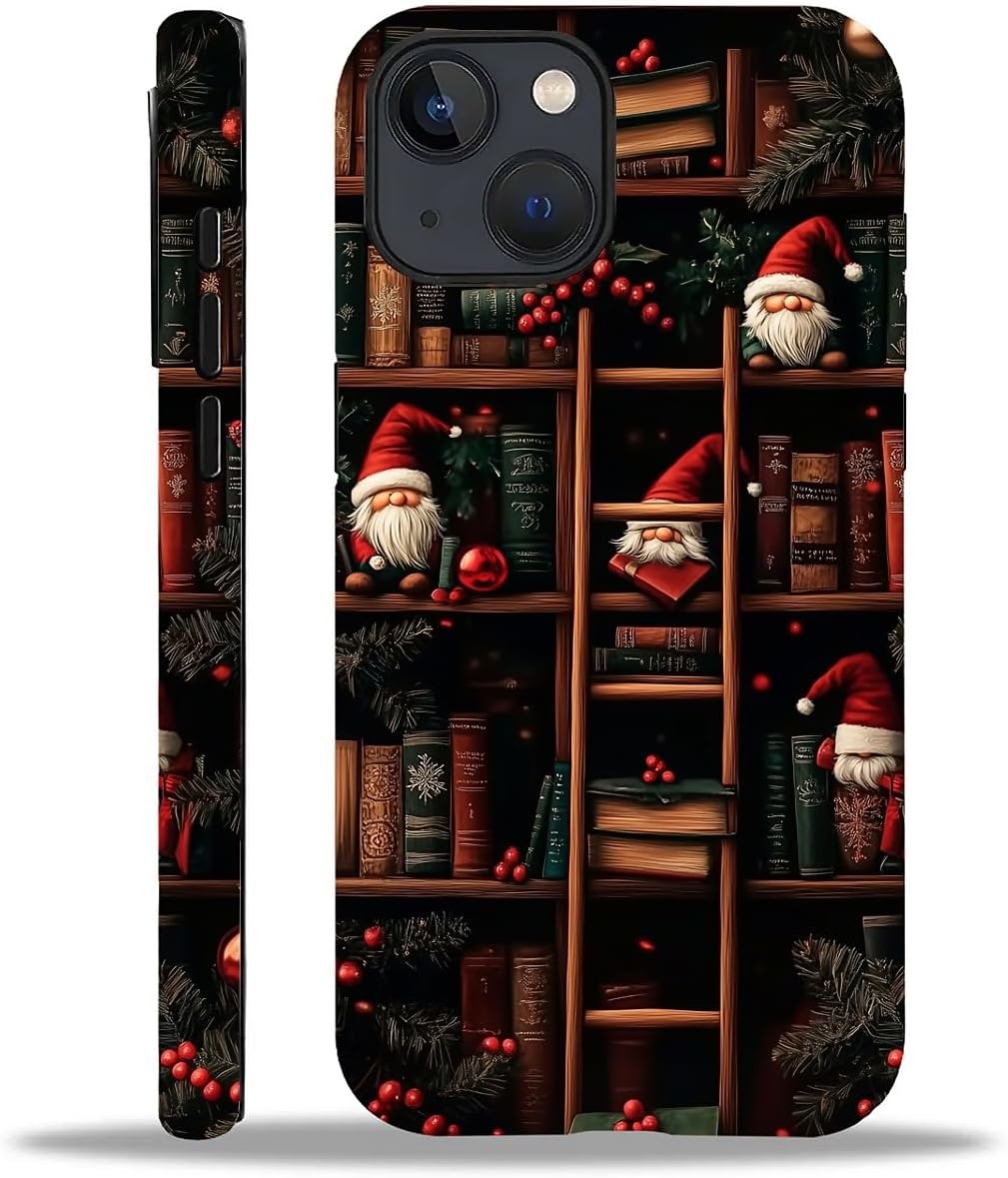 DAIZAG Phone Case Compatible with iPhone 13/14,Christmas Santa Claus Mixed 2 Layer Soft Silicone+Hard PC Ddouble Protection Ultra-Thin Phone Case for iPhone 13/14