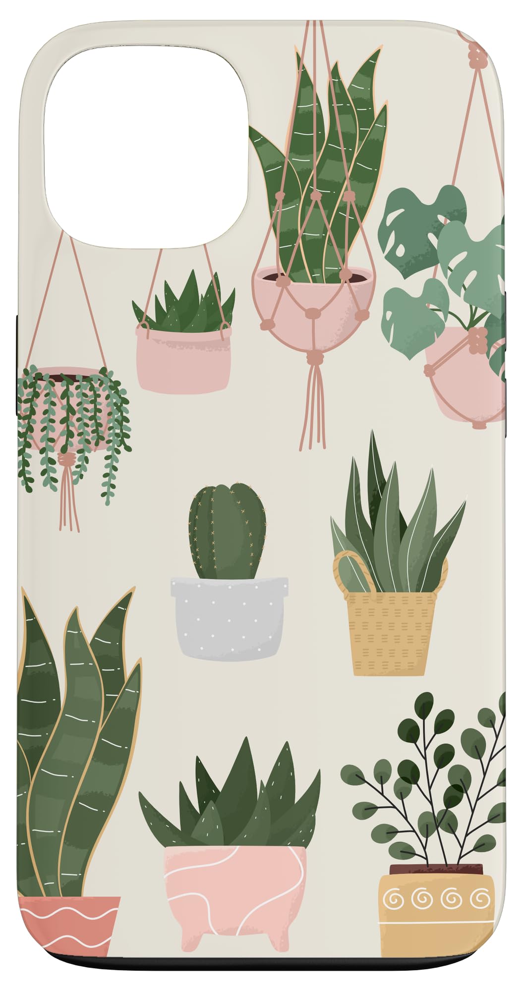 Boho Indoor and Outdoor Plant Illustrations Nature Art Phone Case for iPhone 15 Pro Max