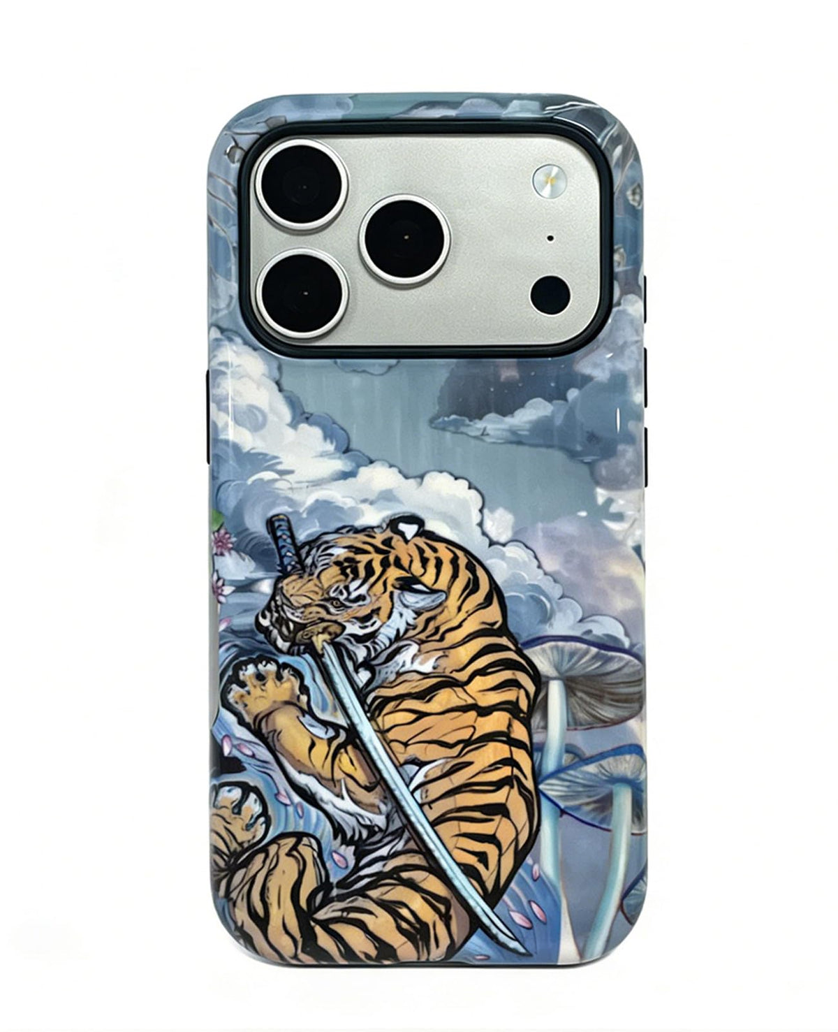 for iPhone 17 Pro Case Cute Retro Chinese-Style Tiger Phone Case Made of Hard PC Material, It Provides Full Protection with A Glossy Finish for Women (Green, iPhone 17 Pro)