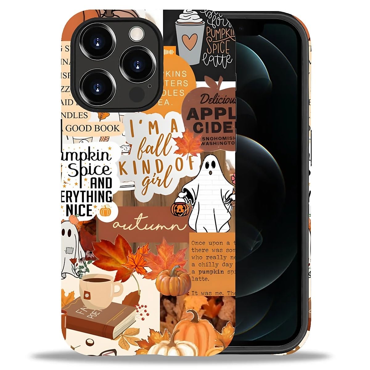 Case for iPhone 17,Drop Protection Hybrid 2-Layer Hard Phone Cover-Vintage Christmas Stamps Collage