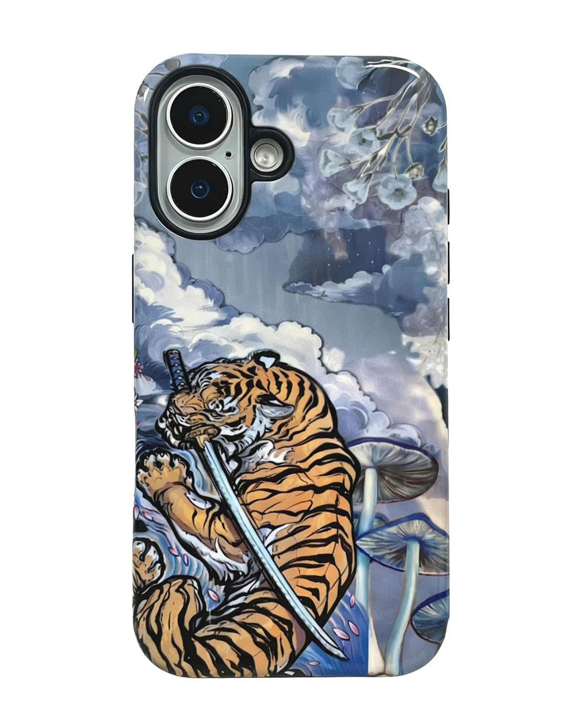 for iPhone 17 Pro Case Cute Retro Chinese-Style Tiger Phone Case Made of Hard PC Material, It Provides Full Protection with A Glossy Finish for Women (Green, iPhone 17 Pro)