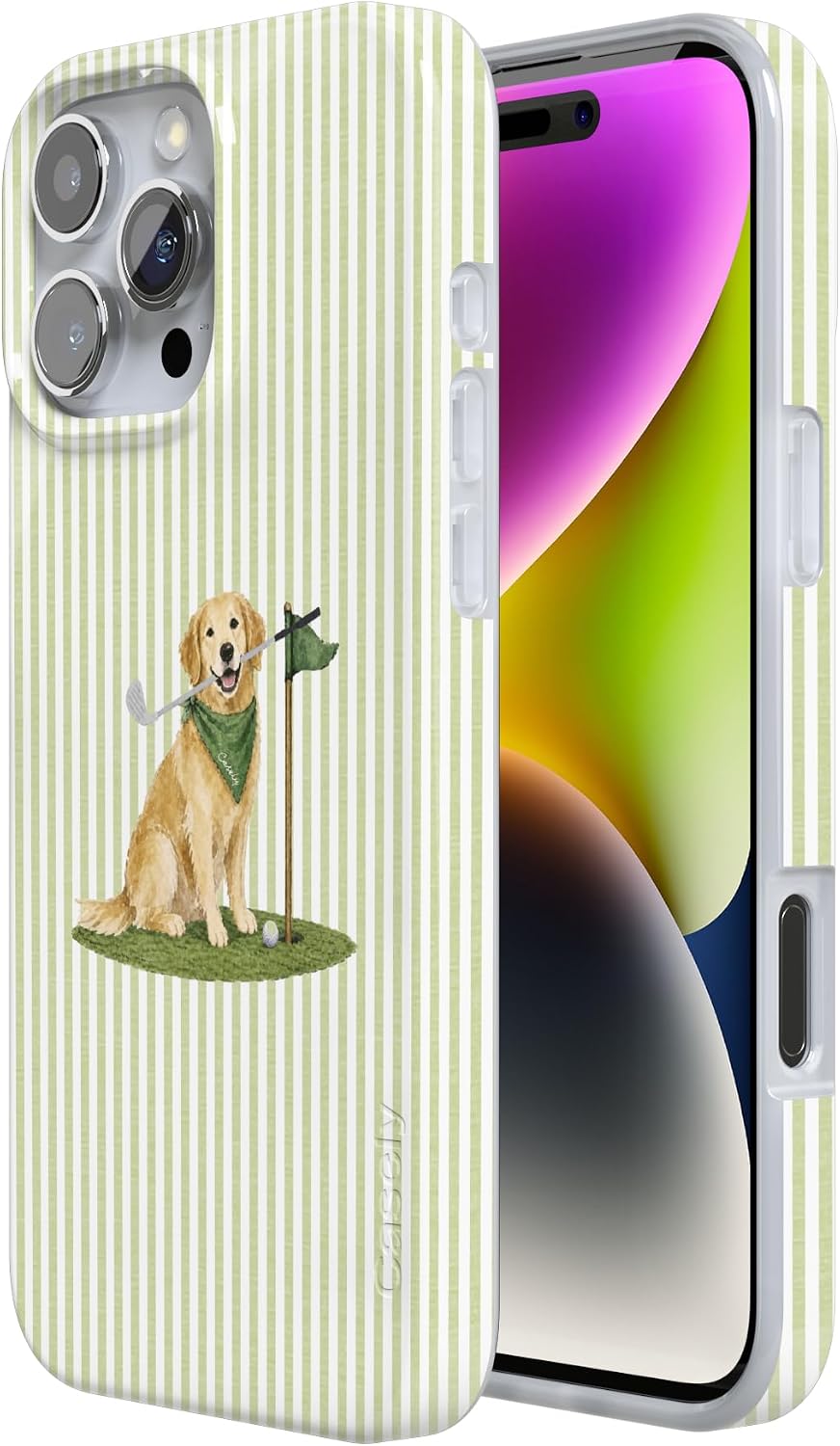Casely iPhone 16 Pro Case | Clubhouse | Golden on the Green | Compatible with MagSafe | Classic Ultra Thin Design