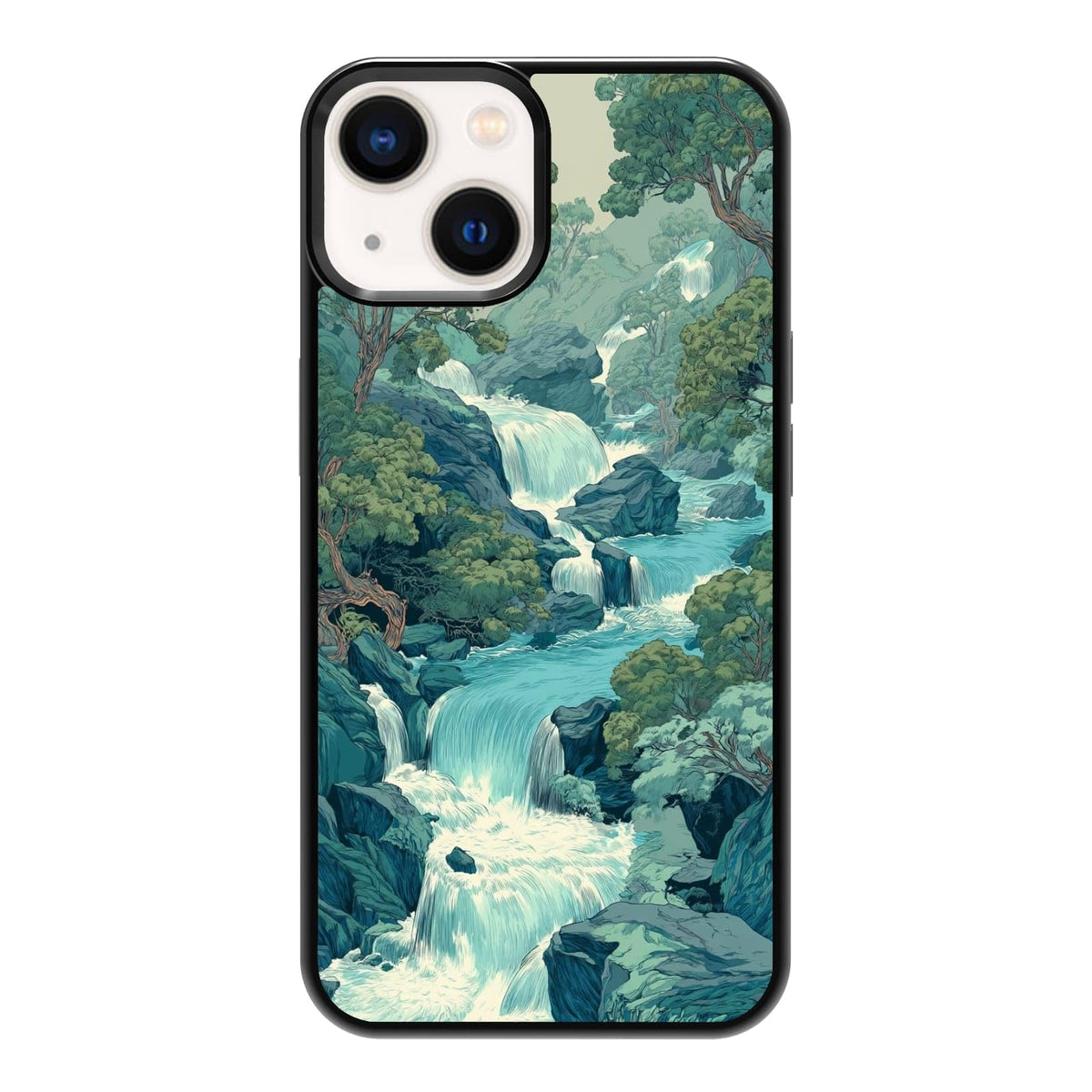 Lush Tropical Monstera Leaves Black Cat Botanical Art Phone Case, Shockproof Protective Cover for iPhone 11 12 13 14 15 16 17 Pro Max Plus Mini XR 7 8 SE