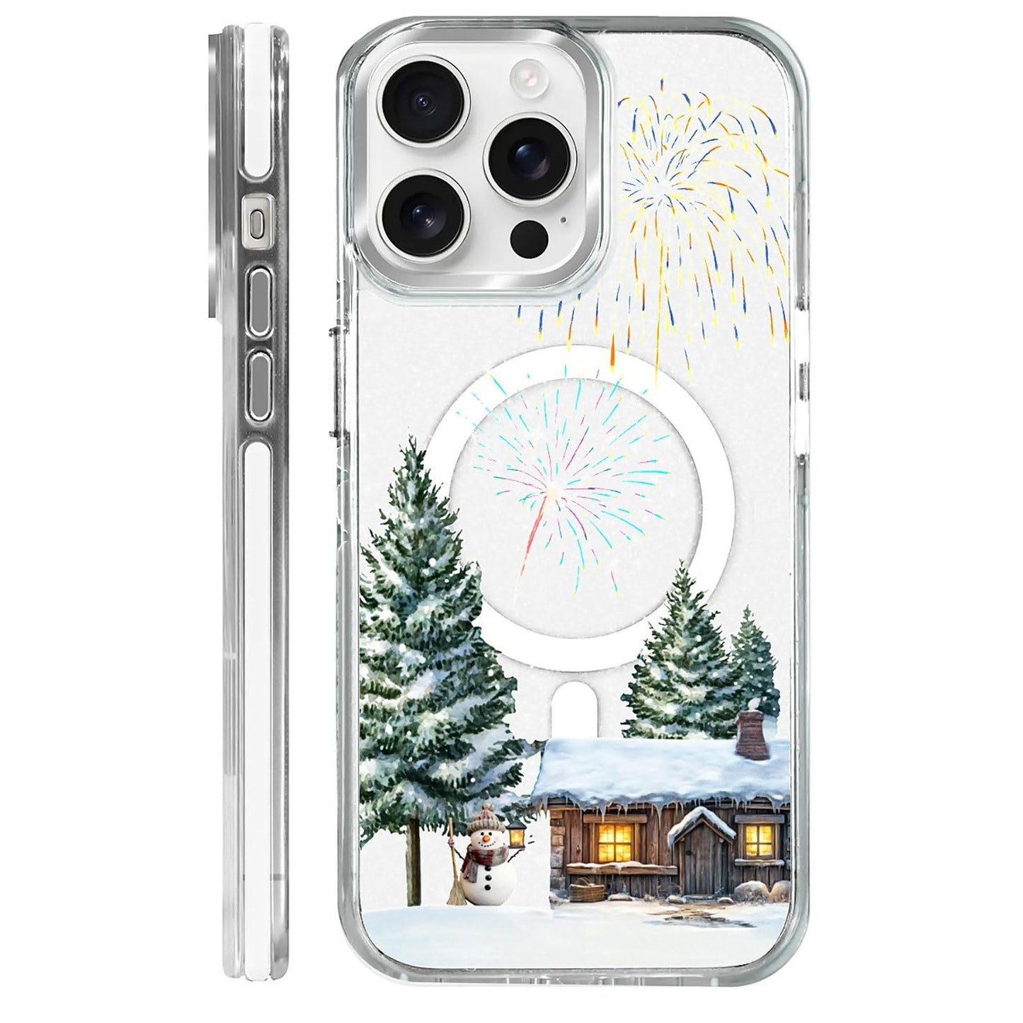 for iPhone 15 Case,Compatible with MagSafe,The Transparent TPU Silicone Protects The Phone Case from Drops, Slips and Fingerprints.Blue Ocean Whale Shark Octopus Turtle Collage
