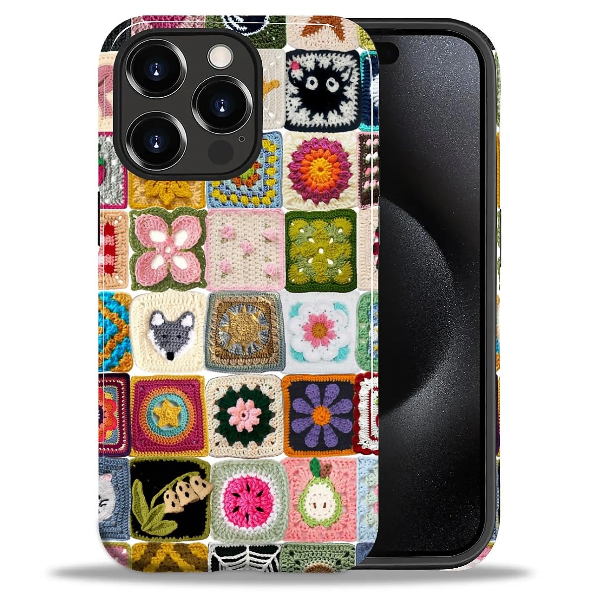 DAIZAG Case for iPhone 13 iPhone 14, Christmas Coffee Snowflake Cane Full-Body Design Hybrid Dual Protection Soft TPU + Hard PC, Shockproof Scratch-Resistant Protective Cover Phone Case for Men Women