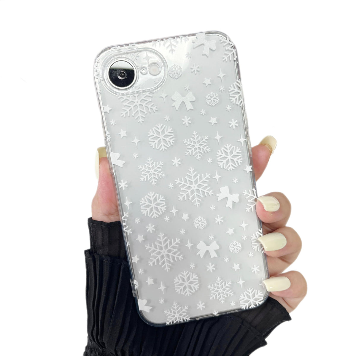 ZTOFERA Christmas Phone Case for iPhone 12 6.1 inch,Clear Cute Merry Christmas Pattern Phone Case Gifts Transparent Hard PC +TPU Bumper Shockproof Protective Cover-Gingerbread Man