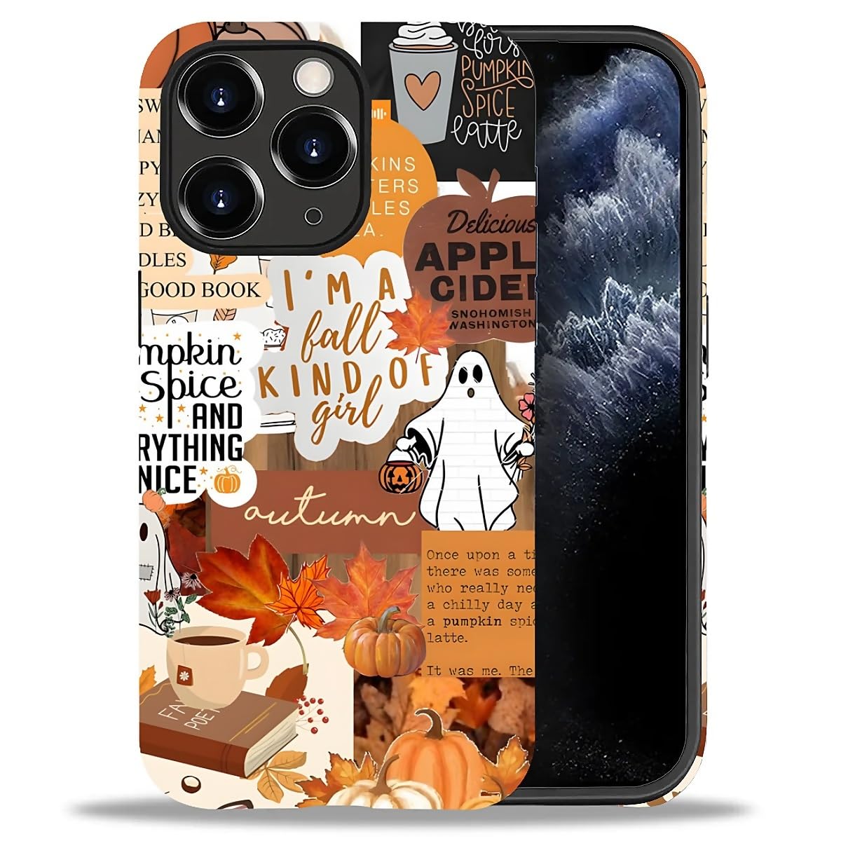 Case for iPhone 17,Drop Protection Hybrid 2-Layer Hard Phone Cover-Vintage Christmas Stamps Collage
