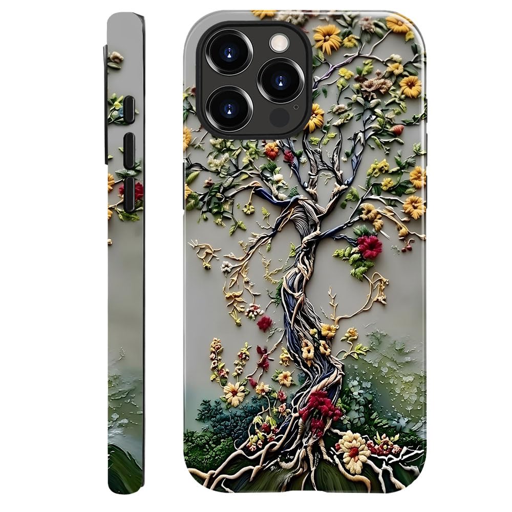 DAIZAG Case Compatible with iPhone 17,Glossy Durable Shock Protection Cover for Girl Women,Christmas Tree Snowflake Pattern