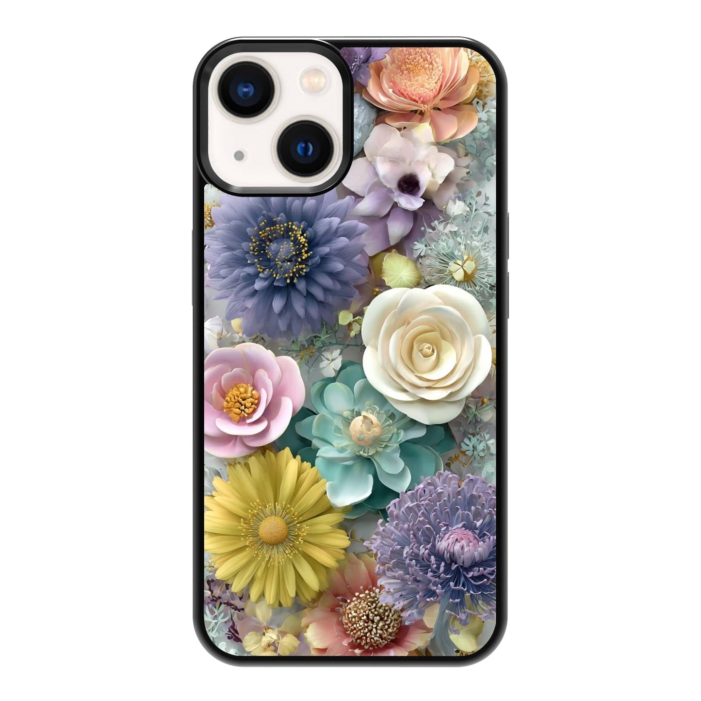 Elegant Forest Green Botanical Leaf and Plant Illustration Phone Case, Shockproof Protective Cover for iPhone 11 12 13 14 15 16 17 Pro Max Plus Mini XR 7 8 SE