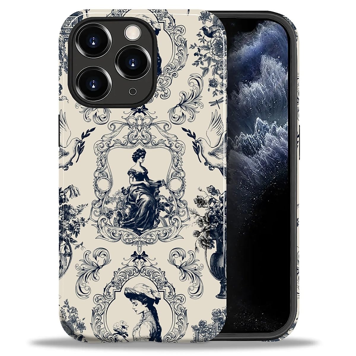 CARLOCA Case for iPhone 16 Pro,Vintage Cat Animal Pet Lover Collage Design Hybrid Dual Protection Soft TPU + Hard PC, Shockproof & Anti-Scratch Cover Men Women Stylish Protective Phone Case