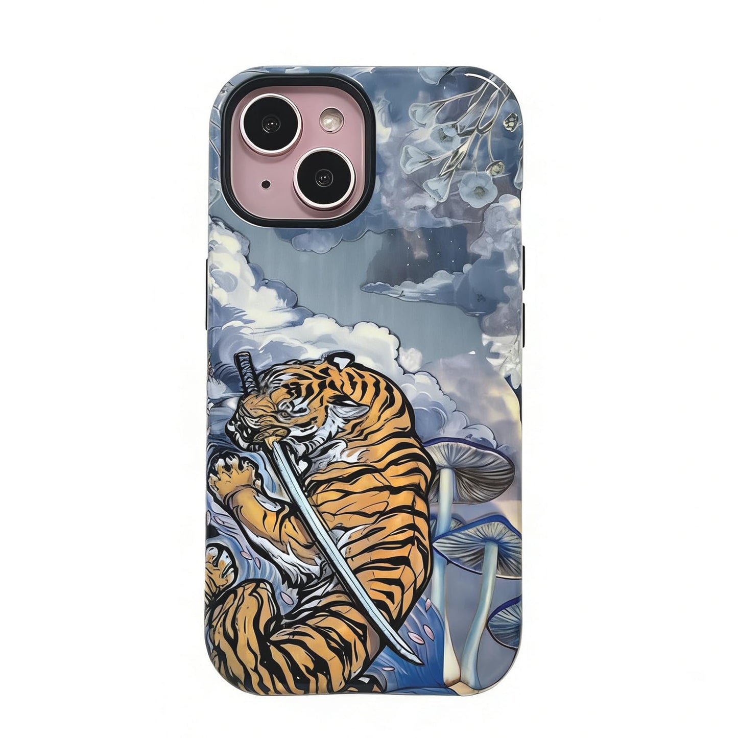 for iPhone 17 Pro Case Cute Retro Chinese-Style Tiger Phone Case Made of Hard PC Material, It Provides Full Protection with A Glossy Finish for Women (Green, iPhone 17 Pro)
