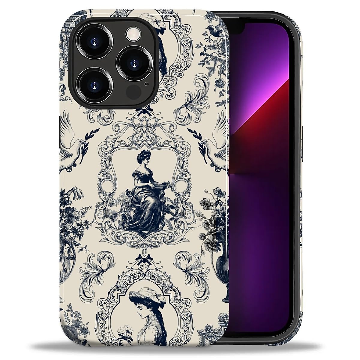 CARLOCA Case for iPhone 16 Pro,Vintage Cat Animal Pet Lover Collage Design Hybrid Dual Protection Soft TPU + Hard PC, Shockproof & Anti-Scratch Cover Men Women Stylish Protective Phone Case