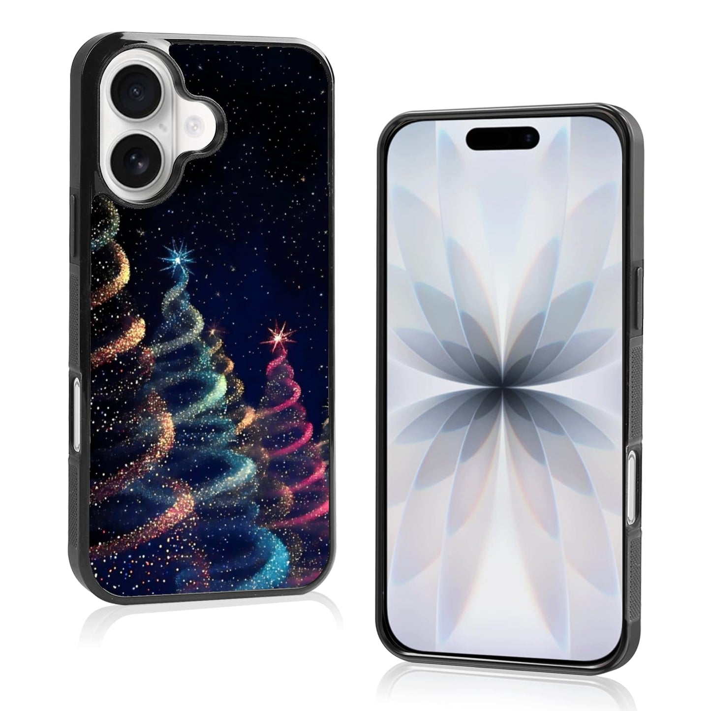 Cute Christmas Tree Bow Phone Case: Kawaii Winter Non-Slip Design Compatible with iPhone 13./14 Case for Women & Girl（14）