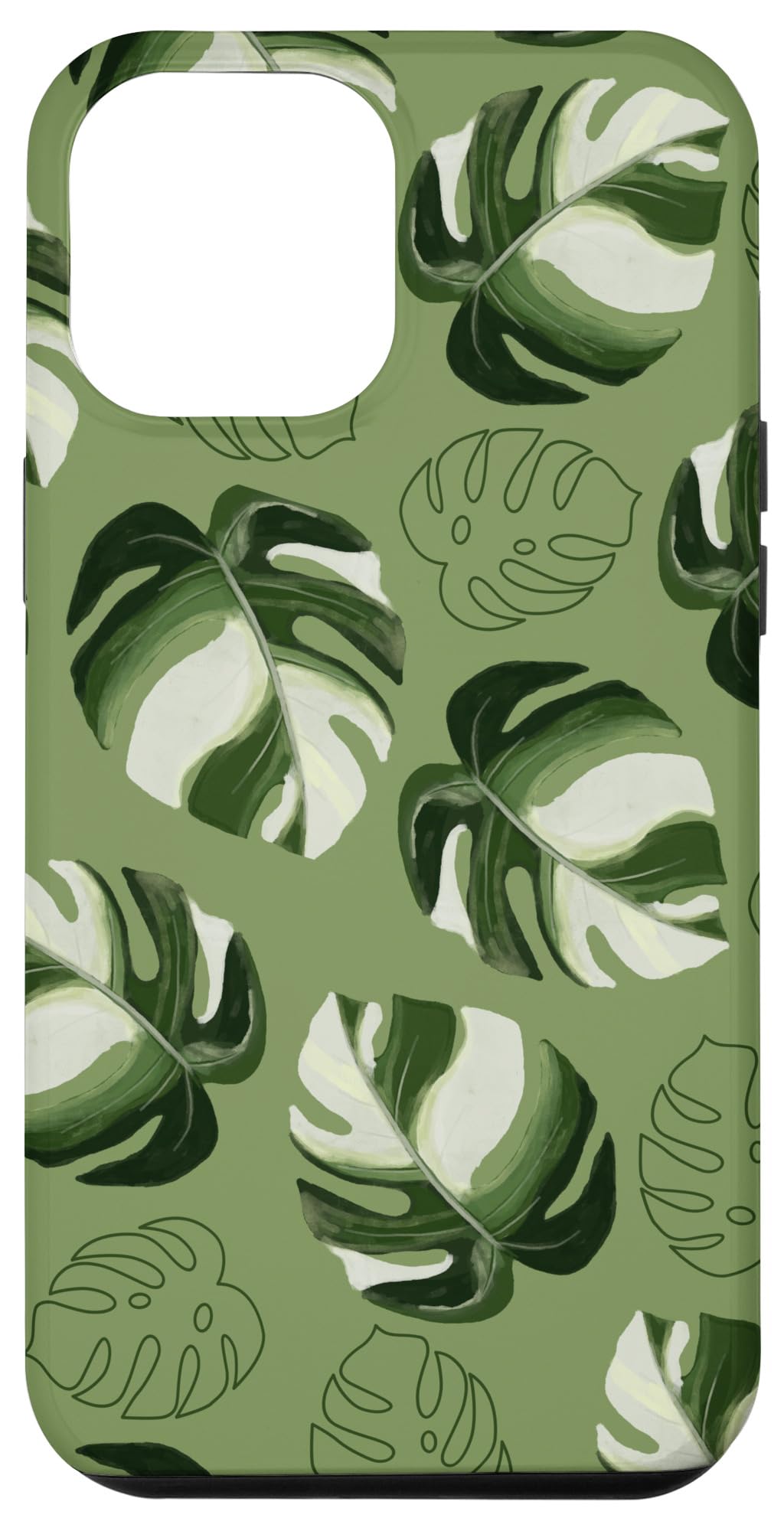 Monstera Deliciosa Leaves Plant Leaf Botanical Nature Case for iPhone 15