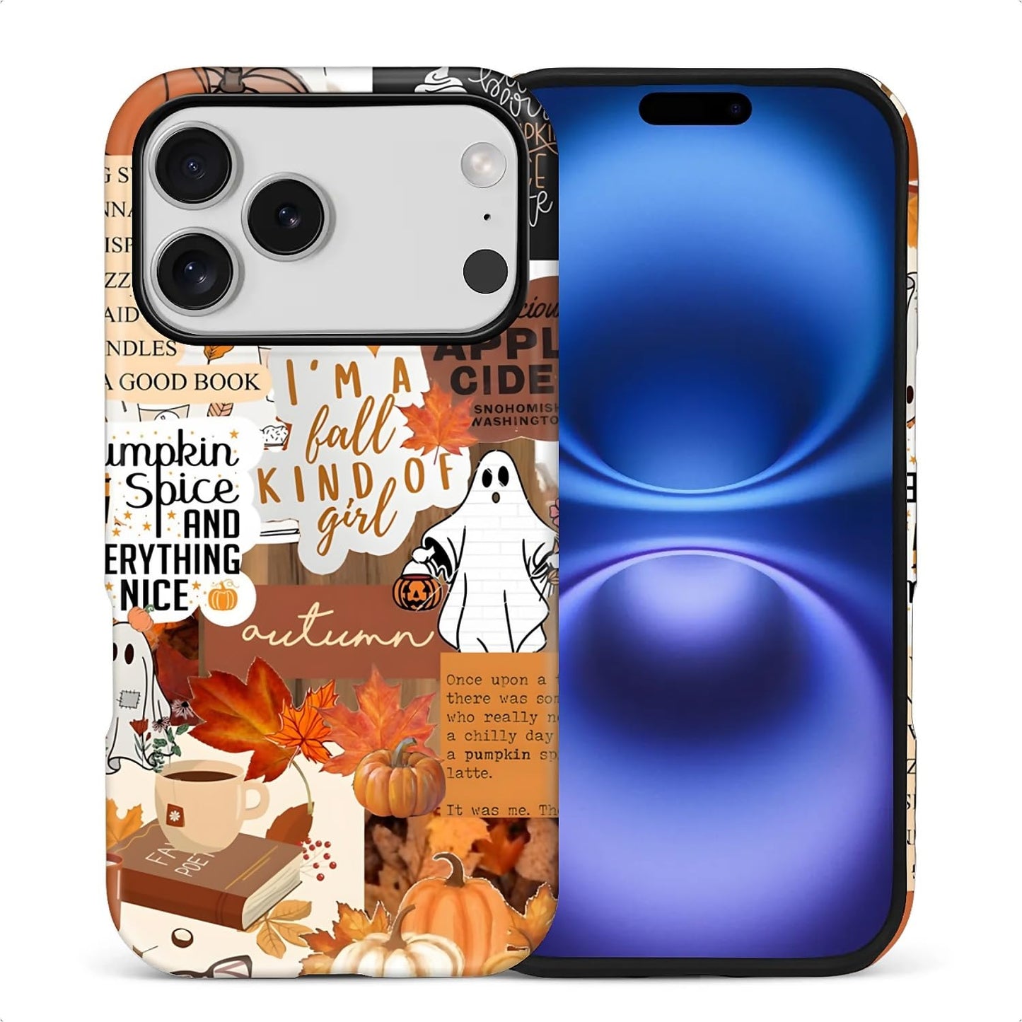 Case for iPhone 17,Drop Protection Hybrid 2-Layer Hard Phone Cover-Vintage Christmas Stamps Collage
