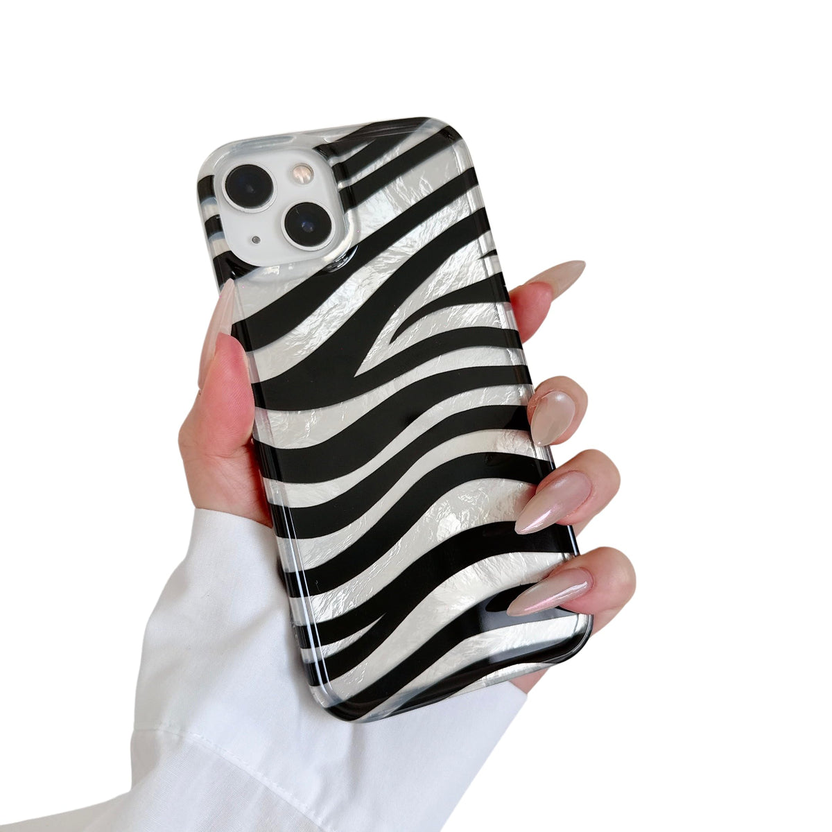 for iPhone 17 Pro Glitter Leopard Print Phone Case, Sparkly Cheetah Animal Pattern Clear Soft TPU Shockproof Protective Cover for Women Girls (Zebra Stripe, for iPhone 17 Pro)