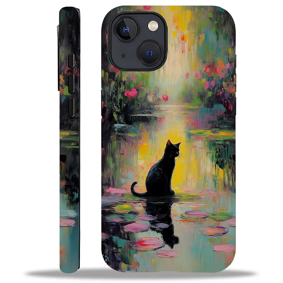 Case for iPhone 16 Pro Max,Aesthetic Frog Pond Splice Exquisitely Pattern Double Protective Phone Cover Cases Soft Silicone for iPhone 16 Pro Max