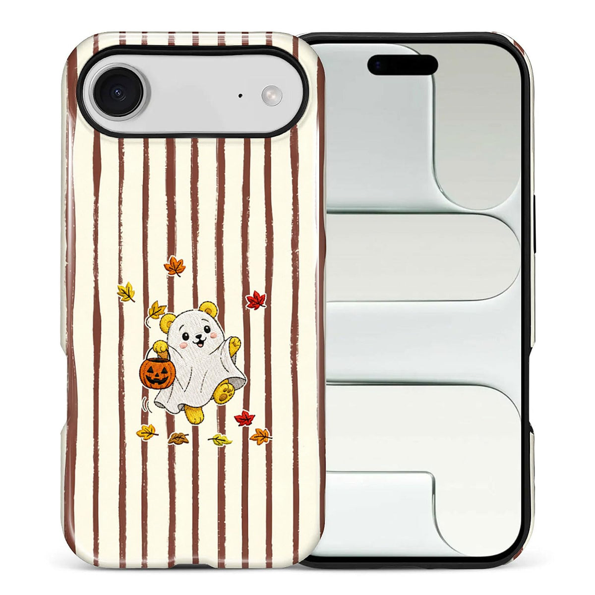 for iPhone 15 Pro Case,Hybrid 2-Layer Hard Shell + Silicone Protective Case -Resistant Shockproof- A Naughty Cat with Blue Stripes Eating Fish