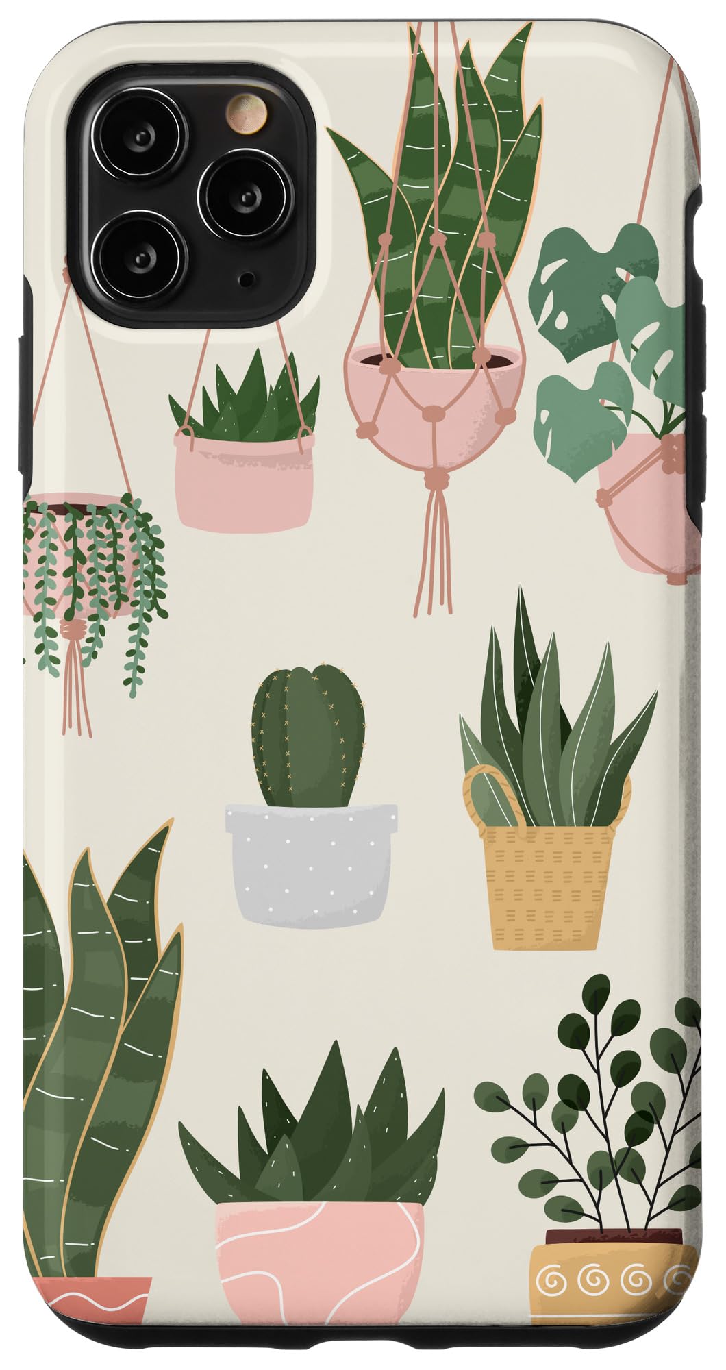 Boho Indoor and Outdoor Plant Illustrations Nature Art Phone Case for iPhone 15 Pro Max