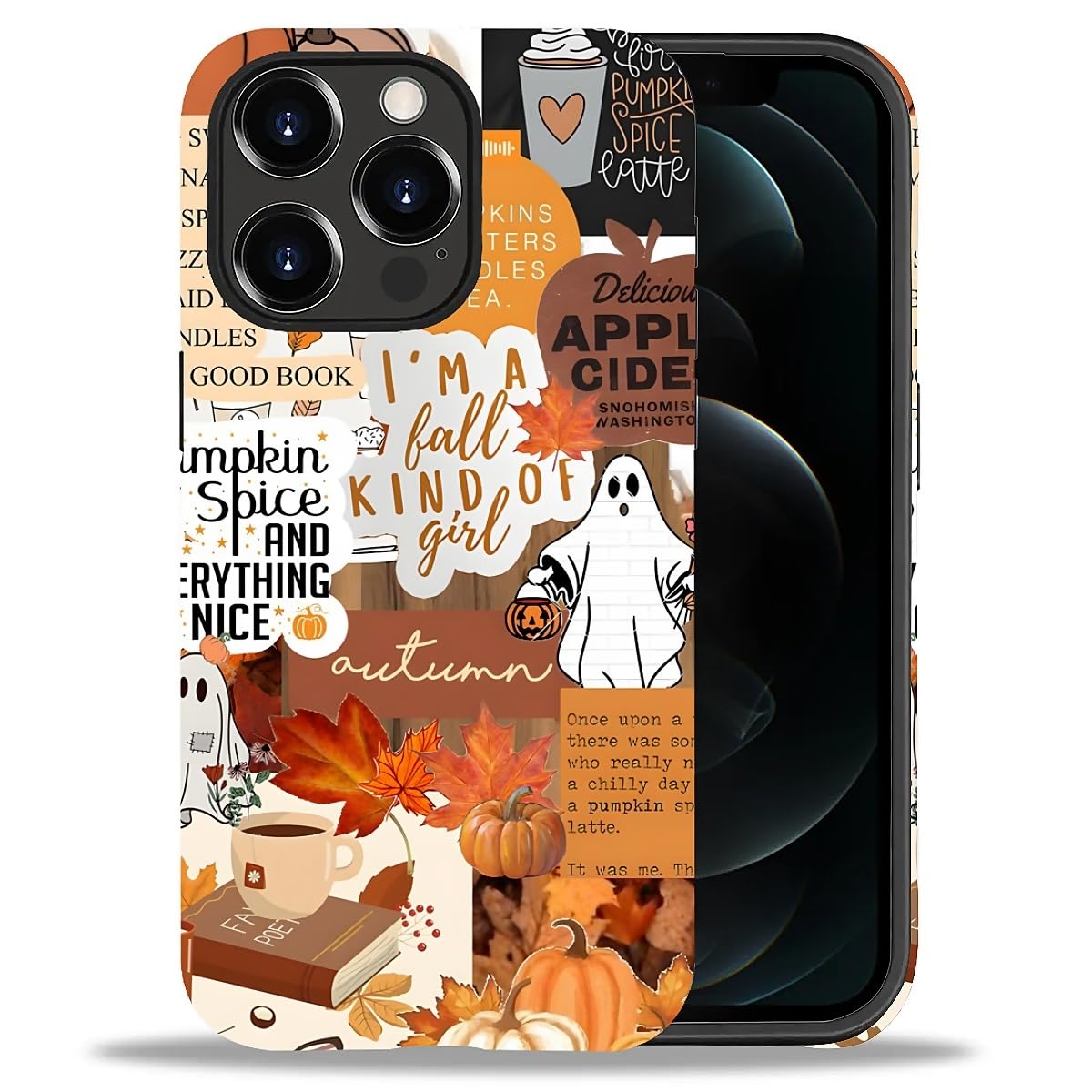 Case for iPhone 17,Drop Protection Hybrid 2-Layer Hard Phone Cover-Vintage Christmas Stamps Collage