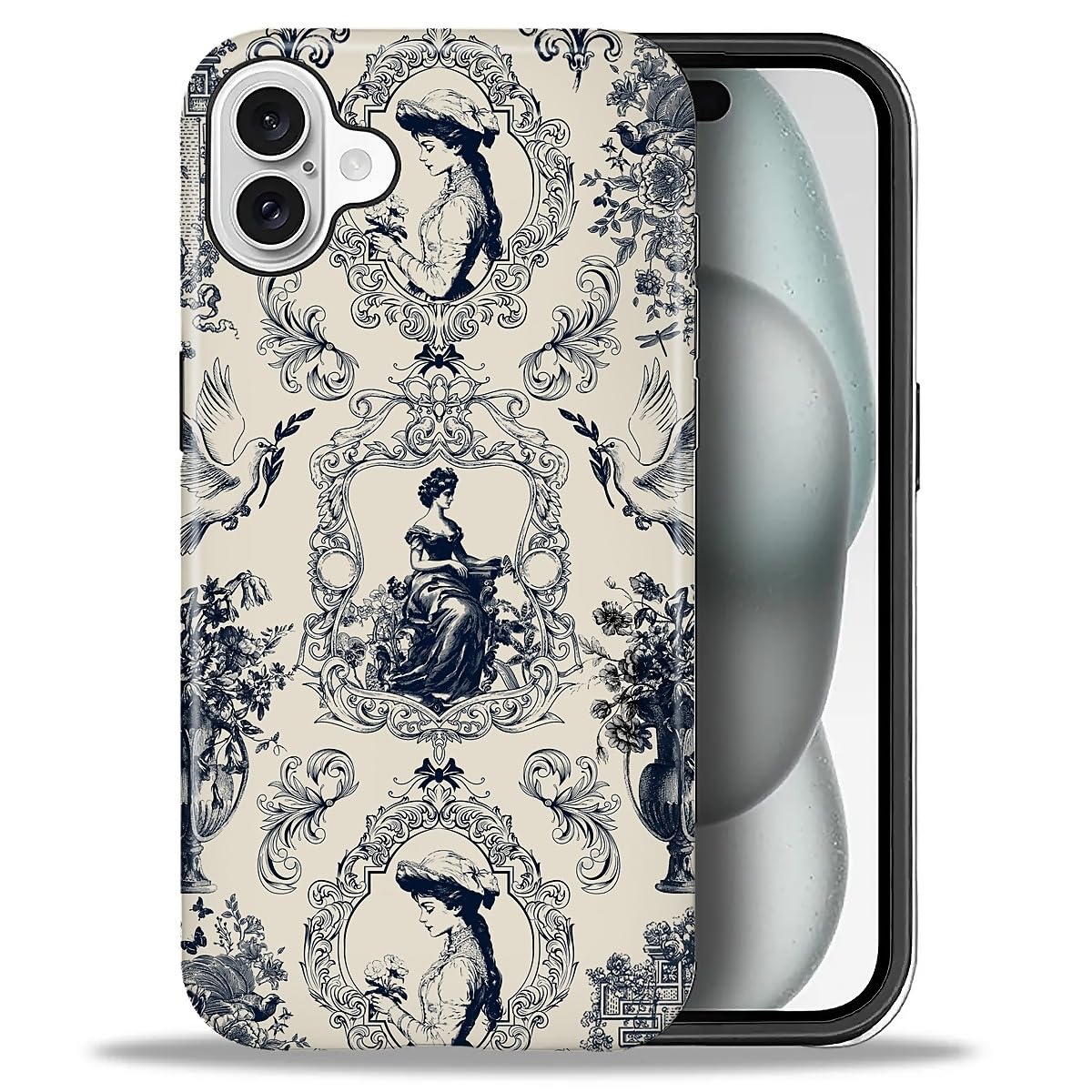 CARLOCA Case for iPhone 16 Pro,Vintage Cat Animal Pet Lover Collage Design Hybrid Dual Protection Soft TPU + Hard PC, Shockproof & Anti-Scratch Cover Men Women Stylish Protective Phone Case