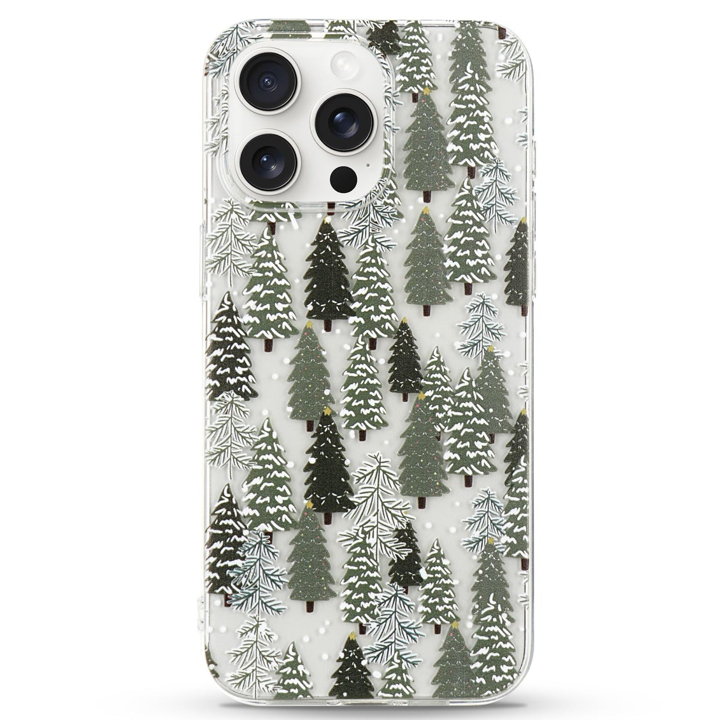 LCHULLE for iPhone 12/12 Pro Christmas Case Xmas Santa Holiday Clear Case | Cute Transparent Design for Women Men Kids, Slim Fit Soft TPU Silicone Shockproof Protective Back Cover - Xmas Tree