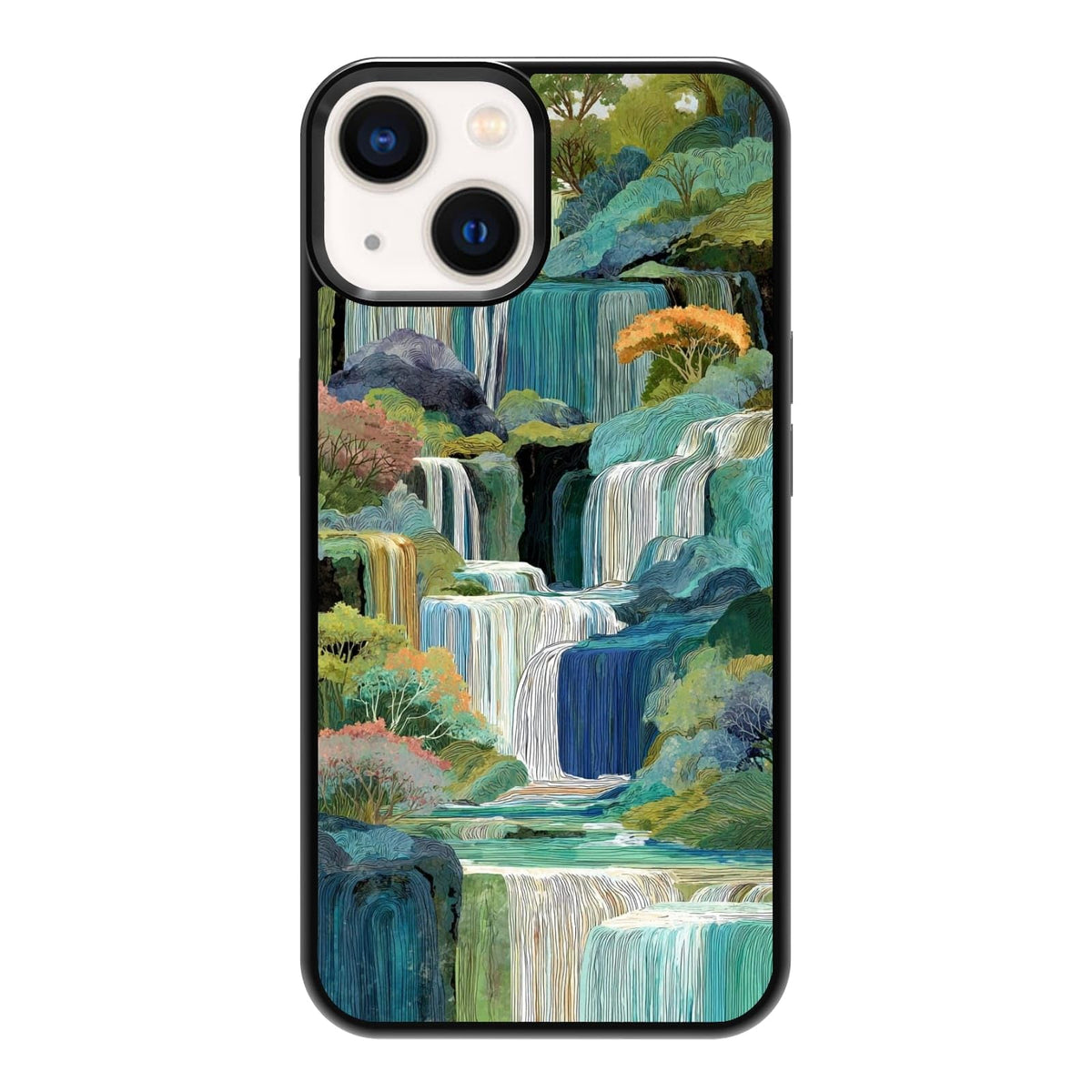 Lush Tropical Monstera Leaves Black Cat Botanical Art Phone Case, Shockproof Protective Cover for iPhone 11 12 13 14 15 16 17 Pro Max Plus Mini XR 7 8 SE