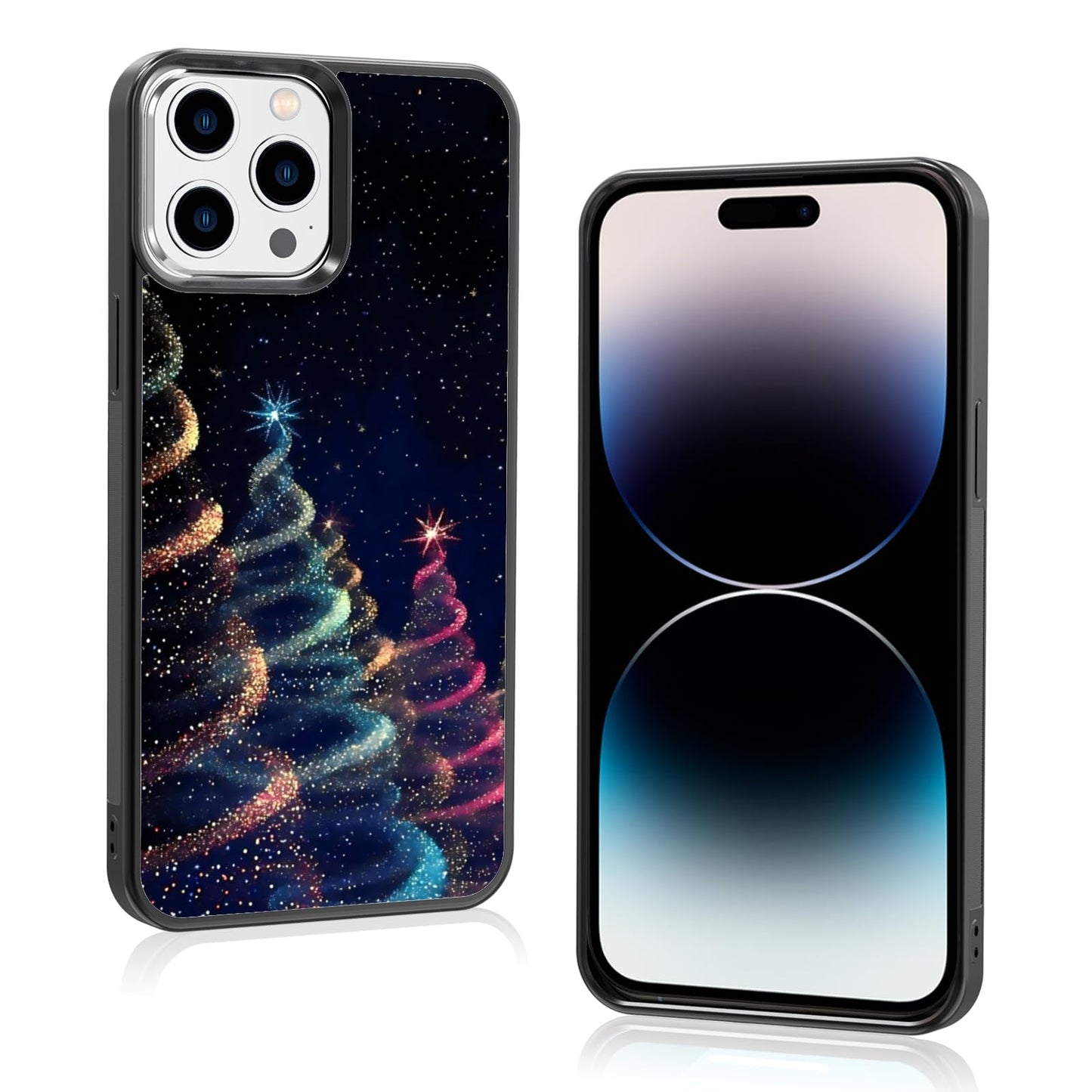Cute Christmas Tree Bow Phone Case: Kawaii Winter Non-Slip Design Compatible with iPhone 13./14 Case for Women & Girl（14）