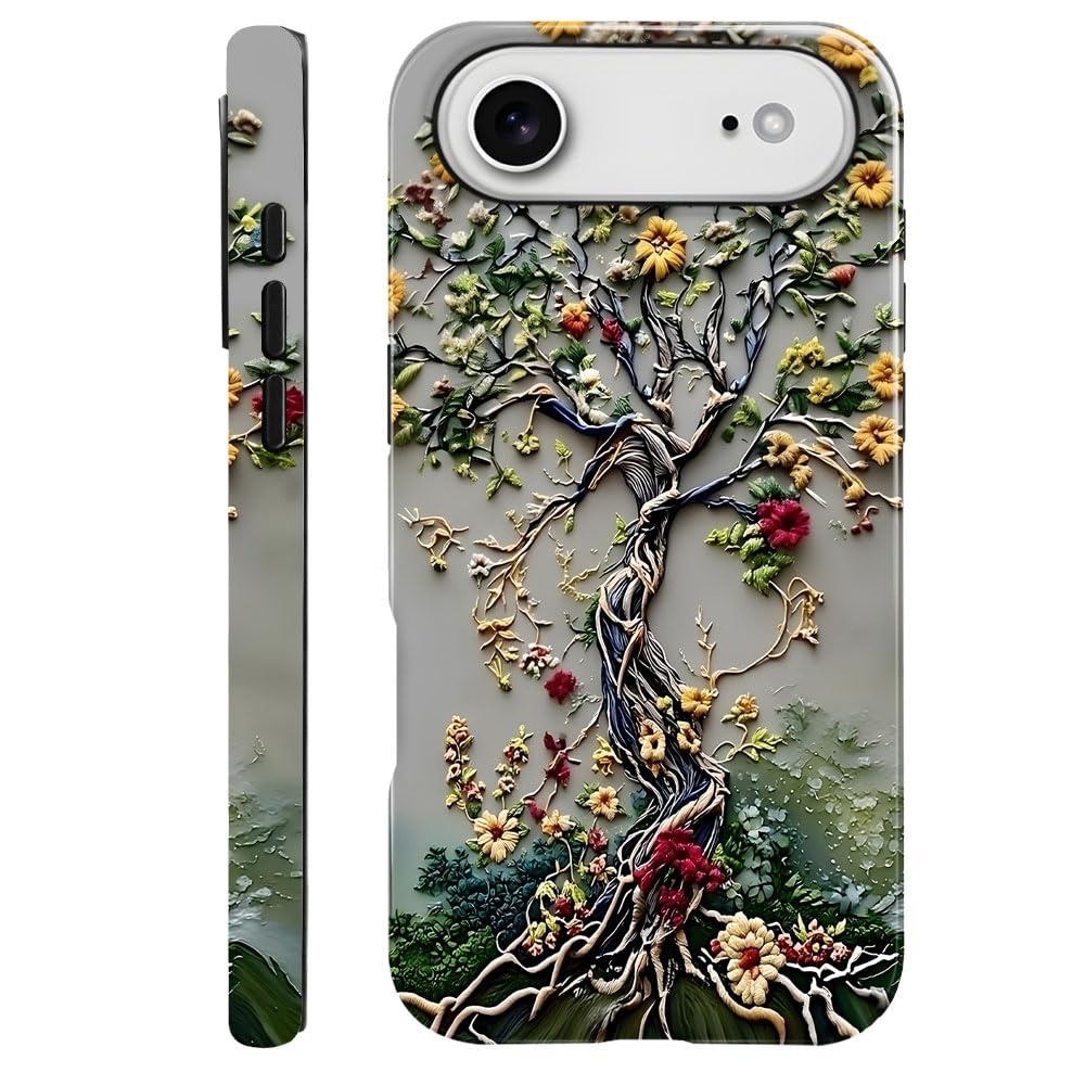DAIZAG Case Compatible with iPhone 17,Glossy Durable Shock Protection Cover for Girl Women,Christmas Tree Snowflake Pattern
