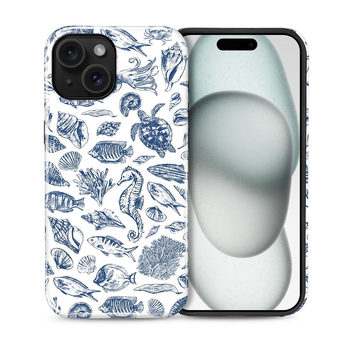 Case for iPhone 15, Shockproof Hybrid Protective Phone Case, Dual-Layer Drop Protection Anti-Scratch, Cozy Cats