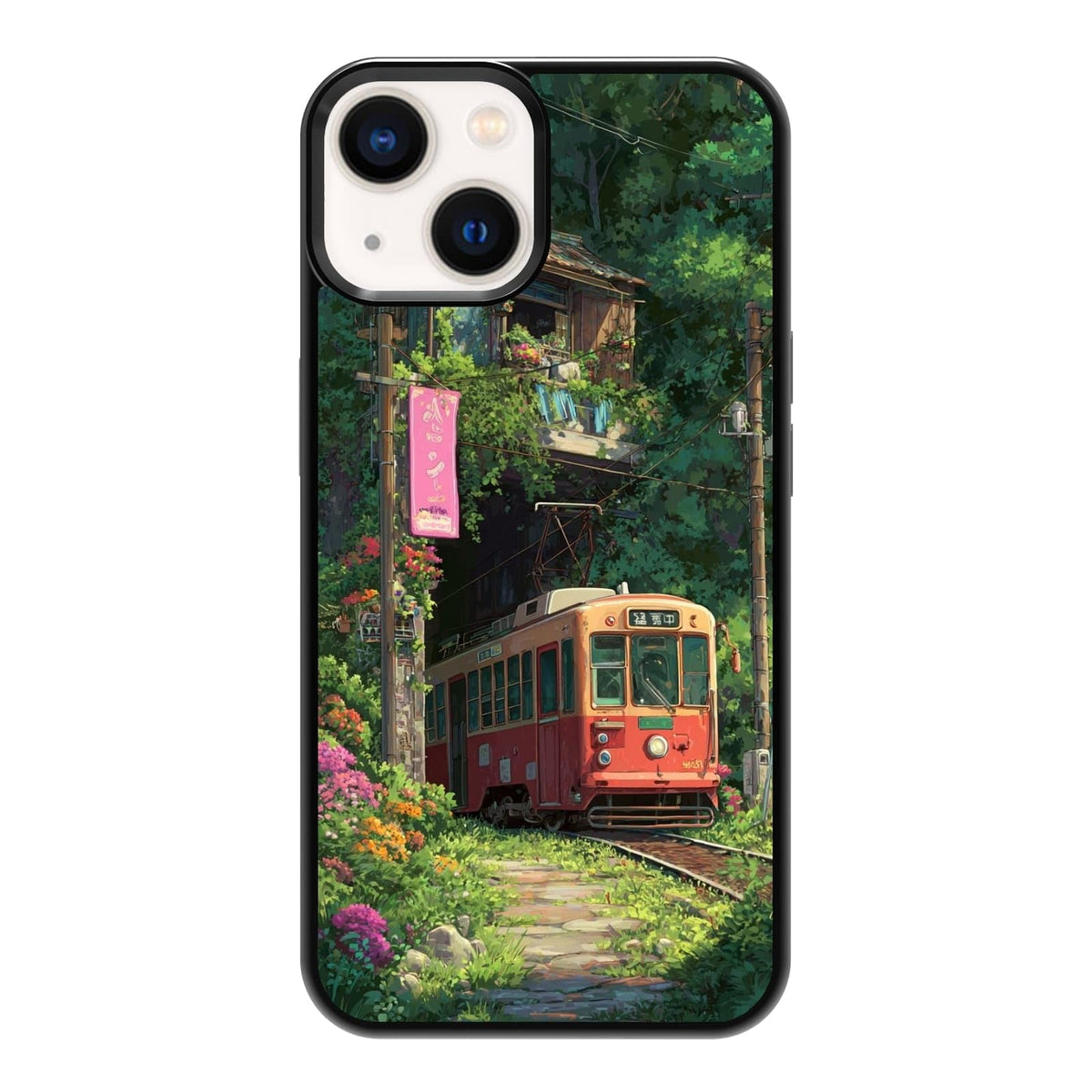 Lush Tropical Monstera Leaves Black Cat Botanical Art Phone Case, Shockproof Protective Cover for iPhone 11 12 13 14 15 16 17 Pro Max Plus Mini XR 7 8 SE