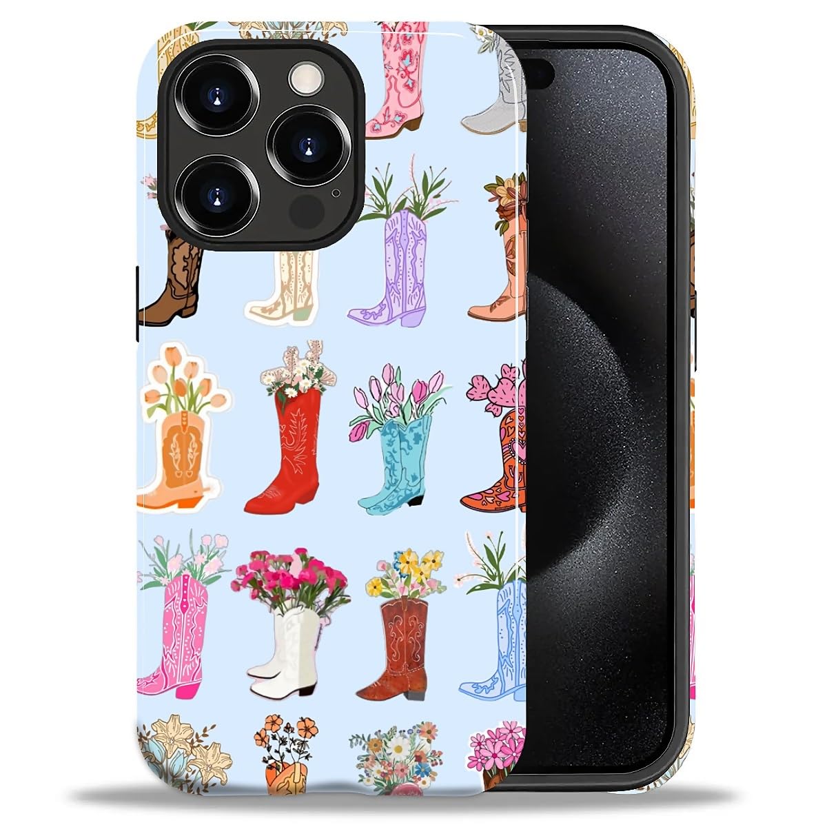 DAIZAG Case for iPhone 13 iPhone 14, Christmas Coffee Snowflake Cane Full-Body Design Hybrid Dual Protection Soft TPU + Hard PC, Shockproof Scratch-Resistant Protective Cover Phone Case for Men Women