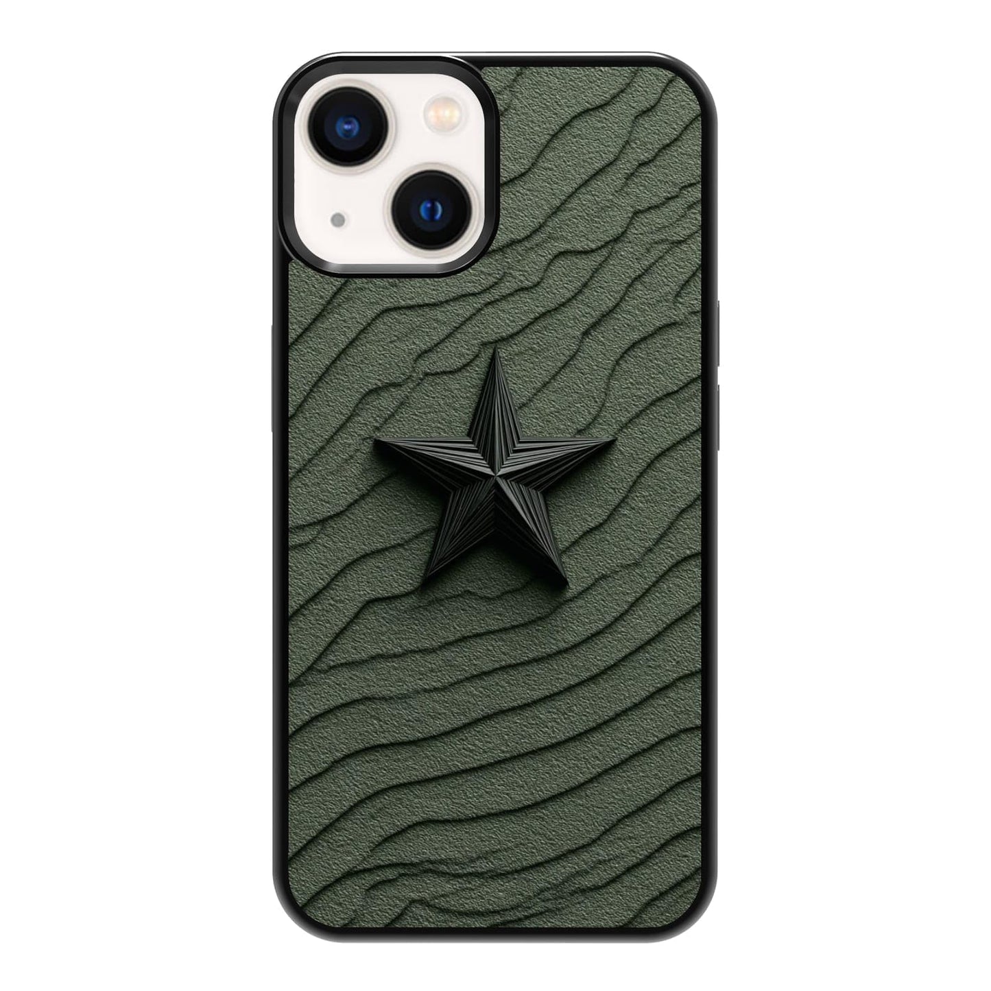 Dark Botanical Wildflower Forest Green Leaf White Blossom Nature Art Phone Case, Shockproof Protective Cover for iPhone 11 12 13 14 15 16 17 Pro Max Plus Mini XR 7 8 SE