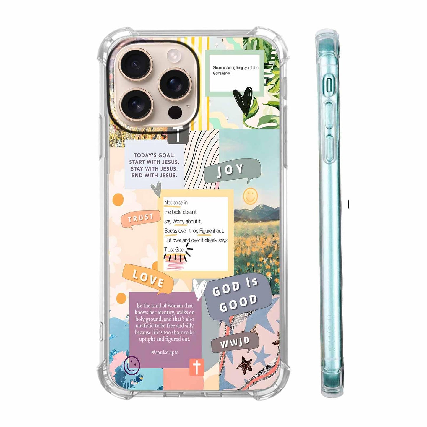 Christmas Aesthetic Case for iPhone 16,Winter Holiday Elements Collage Case for Kids,Soft TPU Bumper Case Compatible with iPhone 16,6.1"
