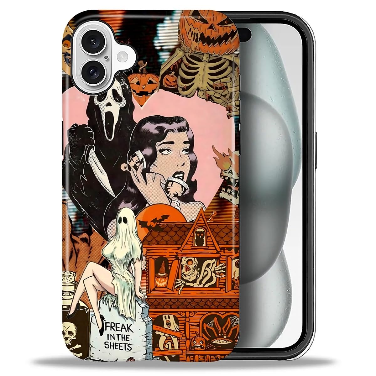 for iPhone 17 Pro Max Case,Hybrid 2-Layer Hard Shell + Silicone Protective Case -Resistant Shockproof- Ally's Dog's Cute College Summer Flower Collage