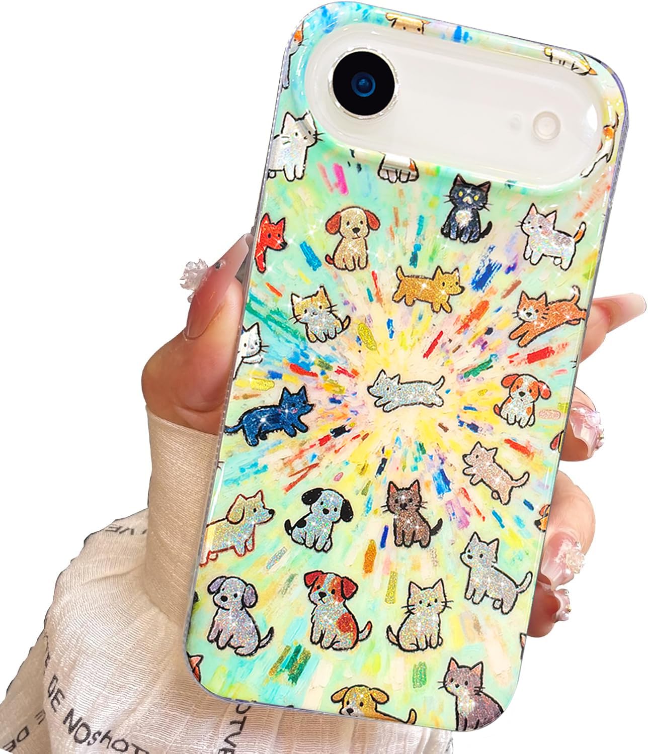 iPhone 13/14 Case, Black Cat Design, Slim Silicone Bumper Case, Wireless Charging Compatible