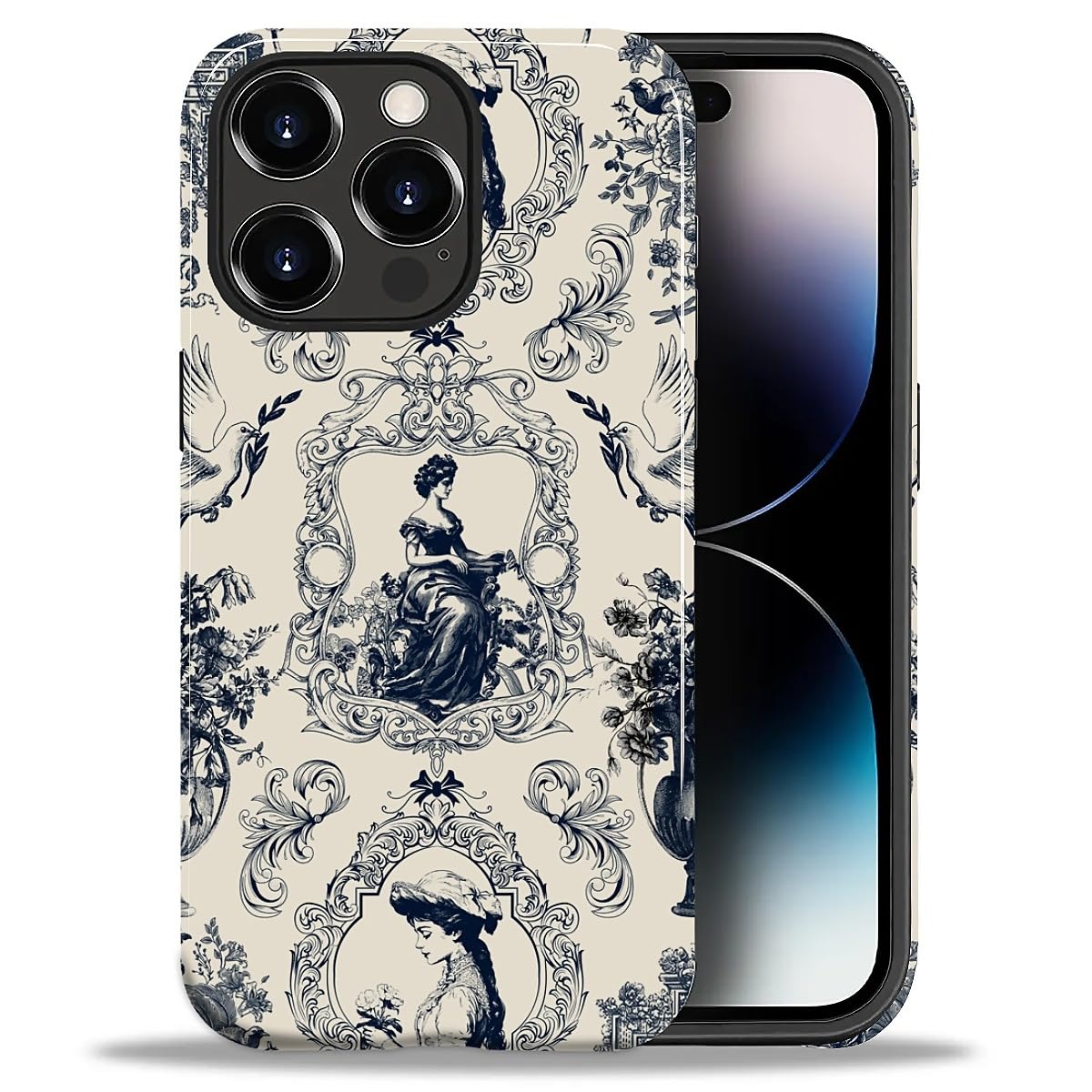 CARLOCA Case for iPhone 16 Pro,Vintage Cat Animal Pet Lover Collage Design Hybrid Dual Protection Soft TPU + Hard PC, Shockproof & Anti-Scratch Cover Men Women Stylish Protective Phone Case