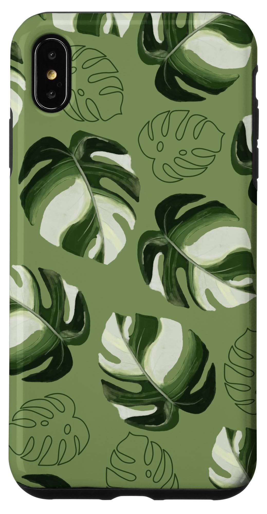 Monstera Deliciosa Leaves Plant Leaf Botanical Nature Case for iPhone 15