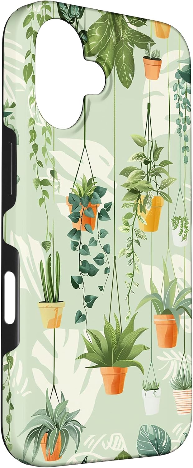 Potted Plants Botanical Gardening Case for iPhone 16